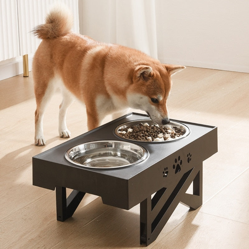 Anti-Slip Elevated Stainless Steel Bowls