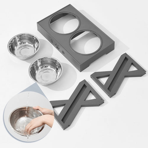 Anti-Slip Elevated Stainless Steel Bowls